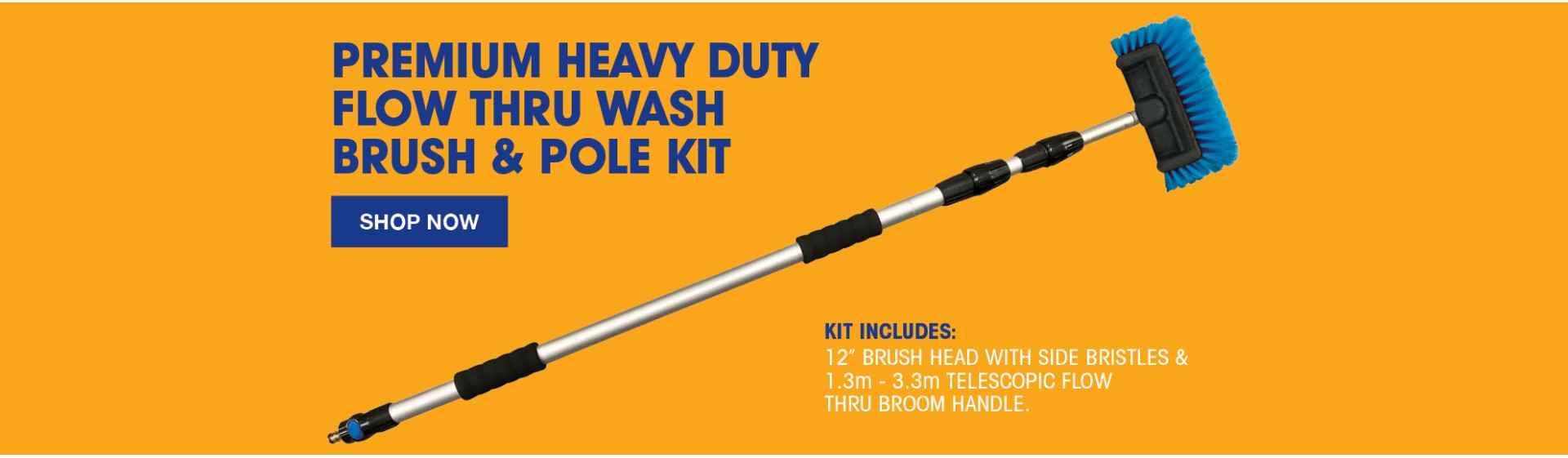 trailer PREMIUM FLOW THRU WASH BRUSH POLE